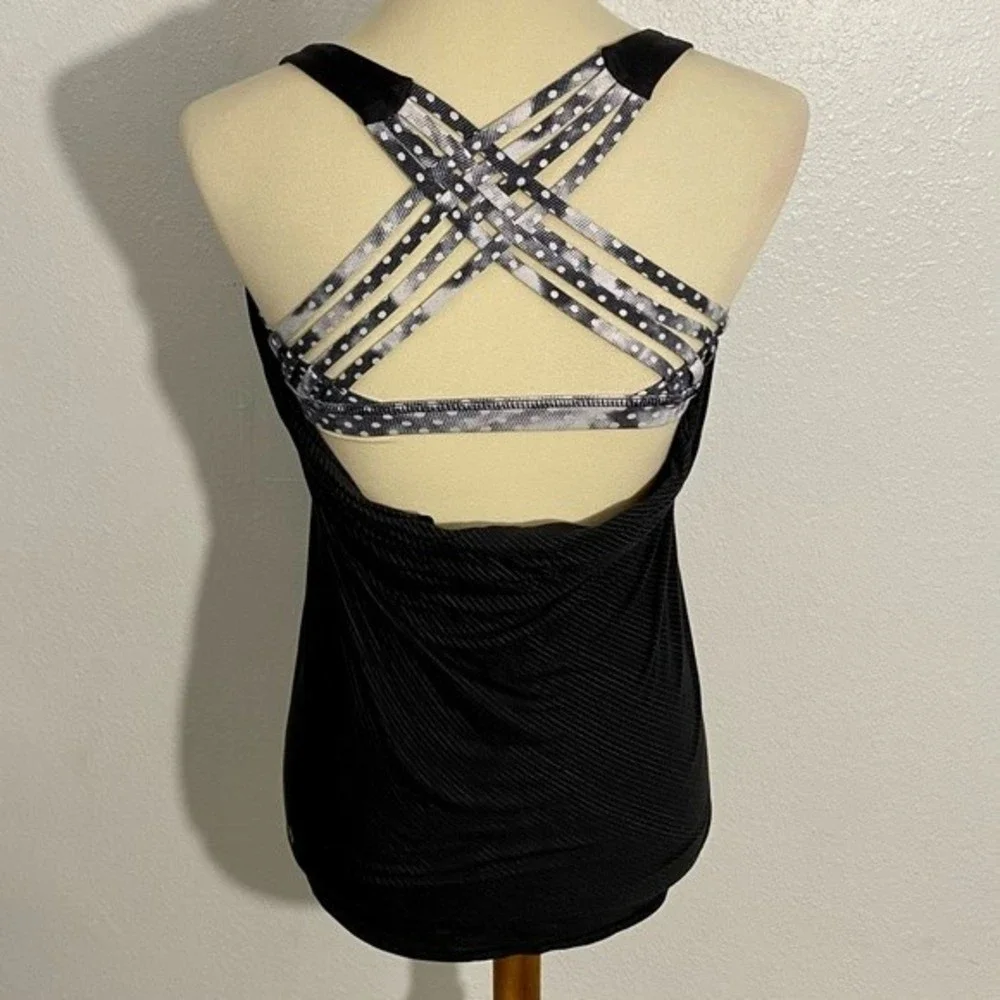 Lululemon Wild Tank Women’s Size 4 Black Dottie Dream Rose Neutral Blush
